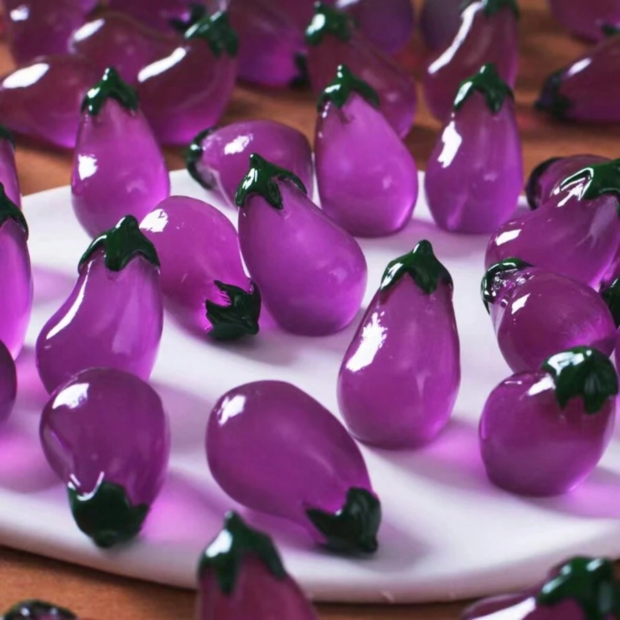 50 Ciondoli Resina 3D Frutta E Verdura A Fettina | Perline Forma Melma Per DIY, Gioielli, Decorazioni Feste - 2