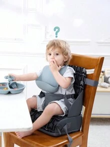 Gấp di động Trẻ em Đệm ngồi Ghế nâng Đối với Cho Bé Ăn Ăn uống Cái ghế , Trẻ em Quân nhu - vòng tròn xanh - Xem 4