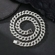 1pc Hip Hop Rhinestone Decor Lip Charm Necklace For Men Women For Daily Decoration, For Jewelry Gift And Party