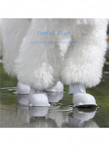 1隻防水且防滑柔軟底的雨鞋適用於波美拉尼亞犬,比熊犬和泰迪等狗狗,提供3種尺寸選擇,適用於小於8公斤的小型犬 - 灰色 - 查看 1