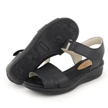 Women Flat Sandals - màu đen - Xem 3