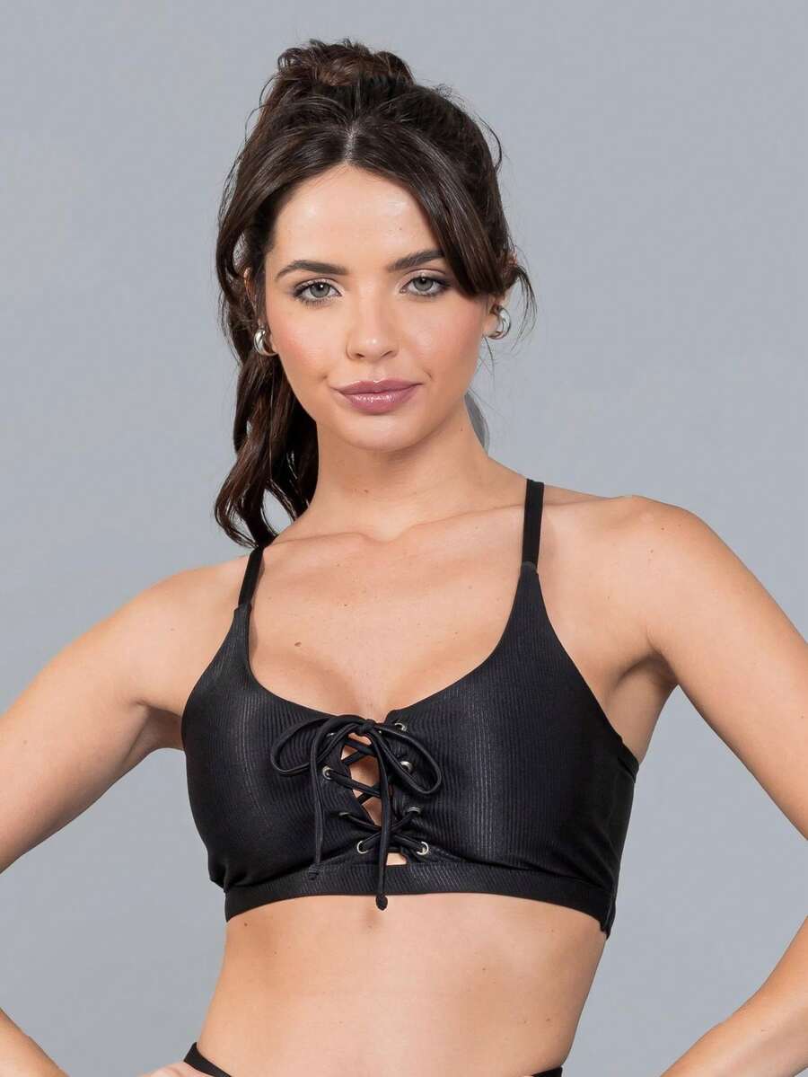 Women Sports Bras - Black - View 1