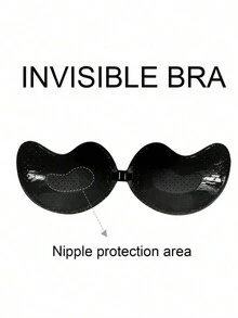 1 Miếng Vô hình Keo dán Áo ngực đẩy lên Đối với phụ nữ , Quây Và Thoáng khí , Siêu mỏng Và Hình-Quả xoài Cúp - màu đen - Xem 3