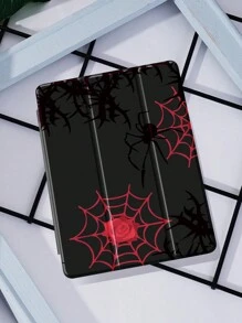 1 Pieza Cubierta De Tableta Con Patrón De Araña Con Espinas, Con Soporte Para Bolígrafo, Protección Contra Caídas, Función De Activación/desactivación Al Abrir/cerrar La Funda, Compatible Con Samsung, Huawei, Xiaomi E Ipad - Multicolor - Ver 5