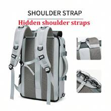 Du lịch Ba lô Đối với phụ nữ Với Cổng sạc USB Đi bộ du lịch Làm Việc Ba lô máy tính xách tay Cho nam giới Sạc Usb Dung lượng lớn 17 Inch Không thấm nước Ba lô đi học - Xám - Xem 12