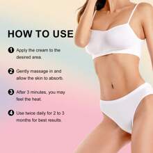 肚子緊實霜,強效緊致肌膚霜和去橙皮組織乳霜,保濕緊實乳液,適用於腹部,手臂,大腿和臀部的女性和男性 - 白色 - 查看 8