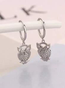 1 đôi Đúng mốt Thú vật Hình con cú Dát Dangle Hoa tai Đối với Mặc hàng ngày - con cú - Xem 6