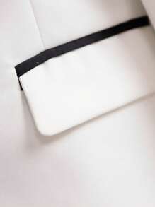 Young Boys 3pcs Suit Set: Blazer + Pants + Necktie, Spring - White - View 8