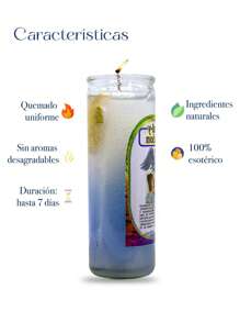 Veladora Gel Salud Y Sanación - Azul y blanco - Ver 3