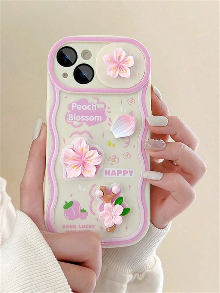Pink Iphone 12 Mini Case Shein Flower Phone Case Apple Cute 3D Flower  Silicone Soft Phone Case Compatible With Iphone 15 14 13 12 Pro Max 14 15  Plus 11 Flowers Petal Push Camera