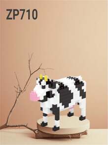 1 Stück handgefertigtes DIY Nanoblock Modell, witzige Tiere Serie Schaf/Zebra/Giraffe/Eisbär, Bausteine für Erwachsene, Sammlerstück, Geschenk zu Neujahr/Geburtstag