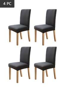 2/4/6 piezas Fundas para sillas, Protector de sillas de comedor y sala de estar, Fundas para taburetes de decoración del hogar - Gris - Ver 5