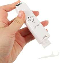 1 Set Automatic Pop-Up Floss Storage Box & 100pcs Disposable Dental Floss Picks To Refill, Press-Type Toothpick Box, Portable Dental Floss Dispenser, Tooth Dental Floss Picks Case - 1 Set - View 4