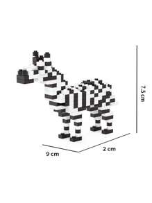 1 Stück handgefertigtes DIY Nanoblock Modell, witzige Tiere Serie Schaf/Zebra/Giraffe/Eisbär, Bausteine für Erwachsene, Sammlerstück, Geschenk zu Neujahr/Geburtstag