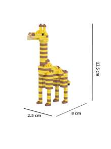 1 Stück handgefertigtes DIY Nanoblock Modell, witzige Tiere Serie Schaf/Zebra/Giraffe/Eisbär, Bausteine für Erwachsene, Sammlerstück, Geschenk zu Neujahr/Geburtstag