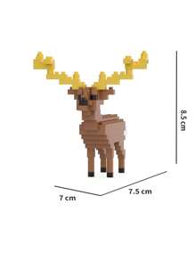 1 Stück handgefertigtes DIY Nanoblock Modell, witzige Tiere Serie Schaf/Zebra/Giraffe/Eisbär, Bausteine für Erwachsene, Sammlerstück, Geschenk zu Neujahr/Geburtstag