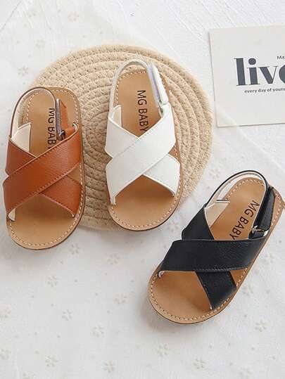 1雙新款休閒軟底沙灘鞋適用於男女孩女孩夏季兒童鞋