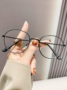 男女通用圆形金属时尚眼镜，适合电脑、游戏、电视和移动阅读 - 彩色 - 查看 12