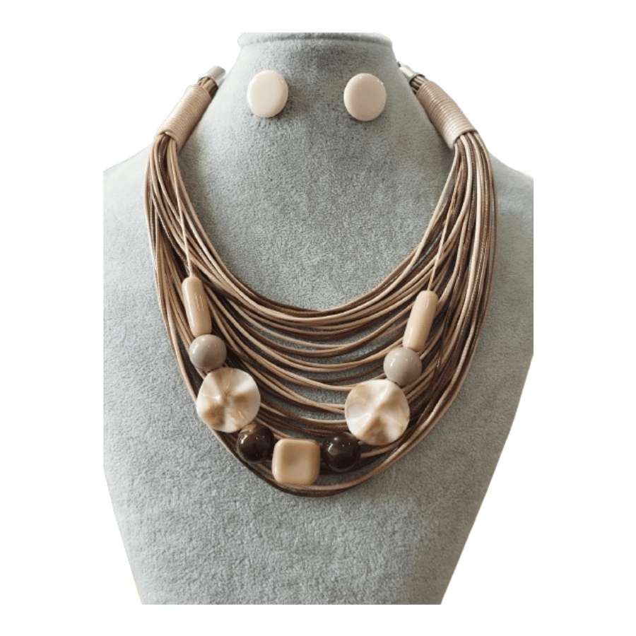 MAXI COLAR FEMININO COM BRINCO - ILHABELA