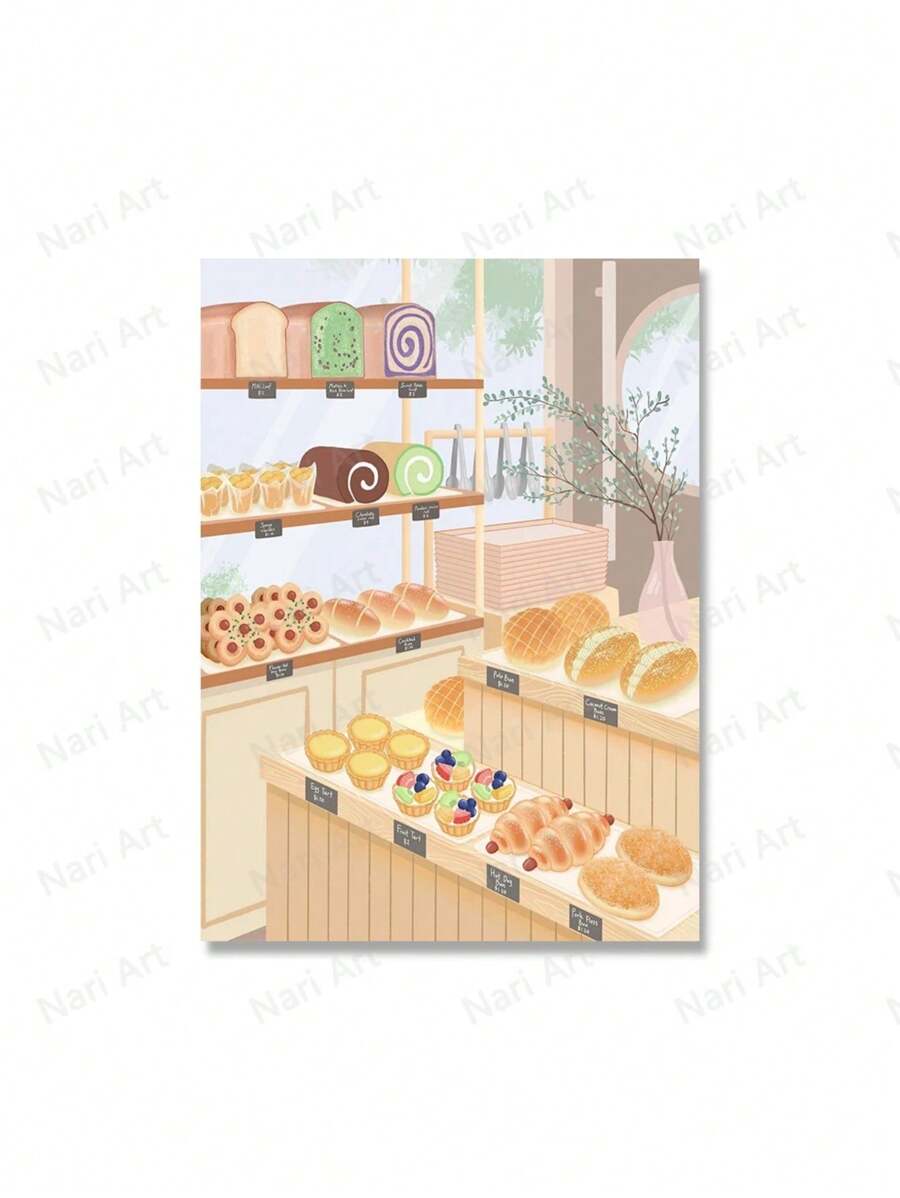 1 Miếng Món ăn Retro Áp phích Hoài niệm Treo tranh Hình ảnh Đường phố Món ăn tranh sơn dầu Bức tranh Đối với Phòng bếp Trang trí Khung trang trí - C - Xem 1