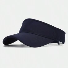 1pc Simple Solid Color Sun Hat With Mesh For Women And Men, Outdoor Sports, Sun Protection, Marathon - Solid Color - View 7