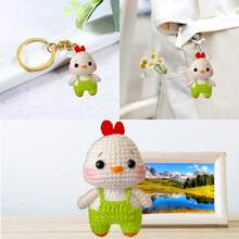 Diy 綠色褲子小雞鉤針套件適合初學者,amigurumi 毛絨動物 - 禮品動物鉤針入門套件多合一完整鉤針套件學習鉤針套裝,附有說明和分步視頻教程成人可愛動物娃娃 Diy 工藝品家居裝飾桌面作為節日、聖誕節、復活節和母親節生日禮物的裝飾 - 白色 - 查看 5