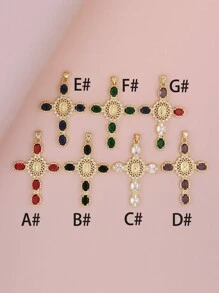 1 Peça Colar com Pingente em Forma de Olho Multicolorido com Microincrustações de CZ, Joias de Cobre Banhadas a Ouro 18K para Mulheres