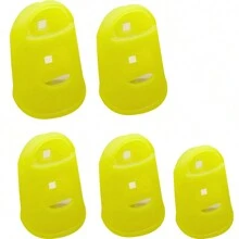 5Pcs Guitar Finger Cover, Thick Silicone Cover Finger Help Practice According To The String Finger Cover Sweep String Finger Pick(Transparent Color) - Multicolor - View 10