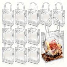 Holiday Party Tote Bags, Halloween Christmas Gift Bags, Reusable Clear Tote Bags, Small Business Supplies, Best Cheap Items, Shopping Bags, Party Bags, Wedding Birthday Party Favor Bags, Craft Tote Bags, Party Favors, Cheapest Items Available - Clear - View 1