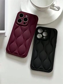 經典復古外殼，適用於iPhone 15 11 14 13 12 Pro Xs Max簡約純色柔軟TPU手機套，手機殼防震保護後蓋 - 卡其色 - 查看 3