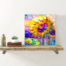 1 Miếng Inch 5D DIY Tranh kim cương , Hoa hướng dương Hoa , Giường đôi Hình vuông Kim cương Thêu Bộ , Thủ công Nhà  Trang trí - Nhiều màu - Xem 3