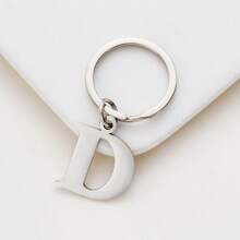 1 buc. Breloc unisex cu litere A-Z din oțel inoxidabil Breloc cu litere simplu cadou pentru prieten, pandantiv pentru bagaje Rechizite școlare Cadouri pentru profesori Accesorii pentru profesori înapoi la școală