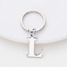 1 buc. Breloc unisex cu litere A-Z din oțel inoxidabil Breloc cu litere simplu cadou pentru prieten, pandantiv pentru bagaje Rechizite școlare Cadouri pentru profesori Accesorii pentru profesori înapoi la școală