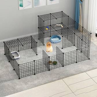 Diy Iron Mesh Sheets Can Be Freely Assembled Pet Fence Accessories, Suitable For Small/Mini Size Cats, Dogs, Hamsters, Rabbits And So On