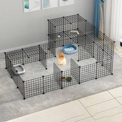 Diy Iron Mesh Sheets Can Be Freely Assembled Pet Fence Accessories, Suitable For Small/Mini Size Cats, Dogs, Hamsters, Rabbits And So On