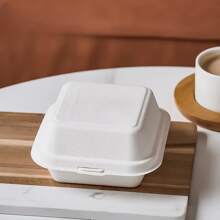 50 个/套便当蛋糕盒、提拉米苏甜点容器、汉堡盒、露营和野餐盒、西式食品包装盒学校用品食品袋食品盒适用于糖果巧克力饼干等。 - 白色 - 查看 7