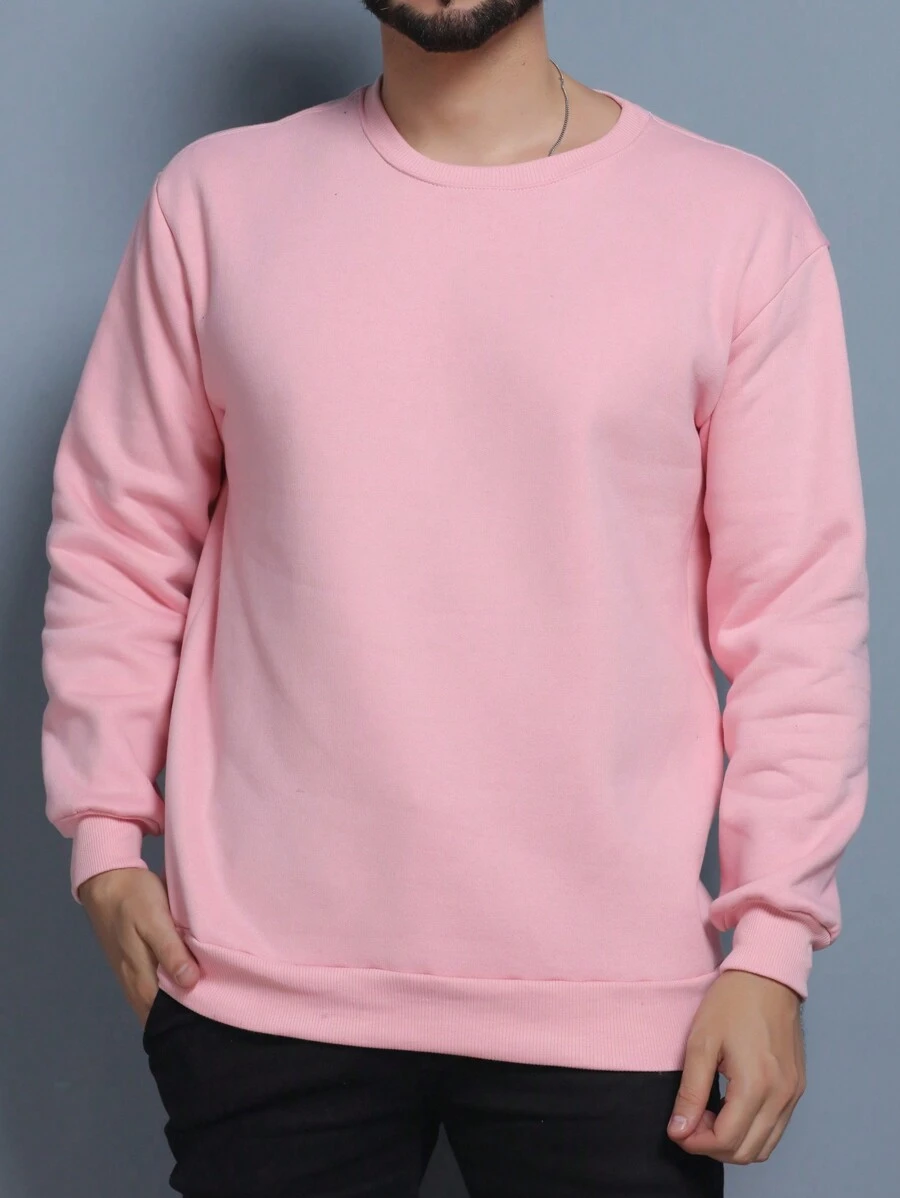 Men Sweatshirts - Rosa Pálido - Ver 1