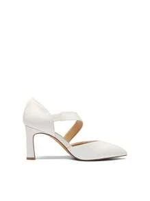 Women's High Heels Pumps Dress Closed Pointed Toe Comfortable D'Orsay Pumps Shoes For Work Office Wedding Dancing - trắng - Xem 8