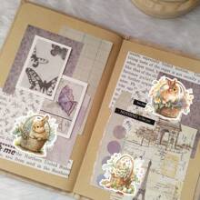 50入組復活節兔子彩蛋貼紙,可愛的復活節假日貼紙,適用於水瓶、筆記本電腦、手機、剪貼簿、日誌等diy手工藝品 - 彩色 - 查看 4