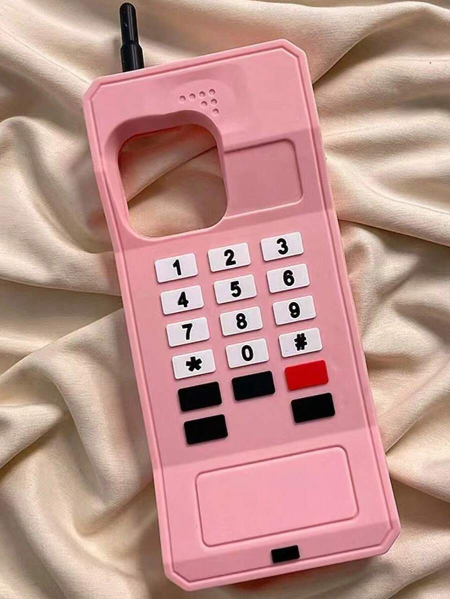 Fashionable Creative Pink 3d Cute Mobile Phone Protective Case With Silicone Material Compatible With Apple Iphone - Pink - View 1