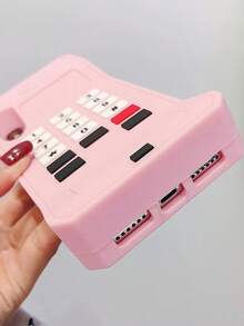 Fashionable Creative Pink 3d Cute Mobile Phone Protective Case With Silicone Material Compatible With Apple Iphone - Pink - View 2