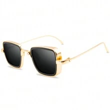 1 pieza Gafas de hombre con montura gruesa y cuadrada de metal con estilo retro, para pesca, conducir, ocio y accesorios de playa - Multicolor - Ver 14