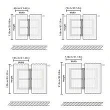 2入組大自然及風景窗簾,森林樹木窗簾,不帶孔的窗簾,適用於臥室,廚房,客廳,書房家飾 - 彩色 - 查看 2
