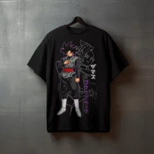 Playera Máscara De Látex Dragon Ball Goku Black Hombre - Negro - Ver 2