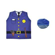 儿童警官服装 - 警察装扮套装，儿童男孩女孩服装，职业日警察服装角色扮演 - 藍色 - 查看 4