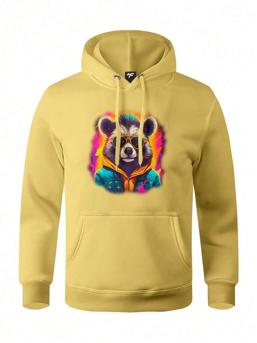 Men Hoodies - Màu vàng - Xem 1