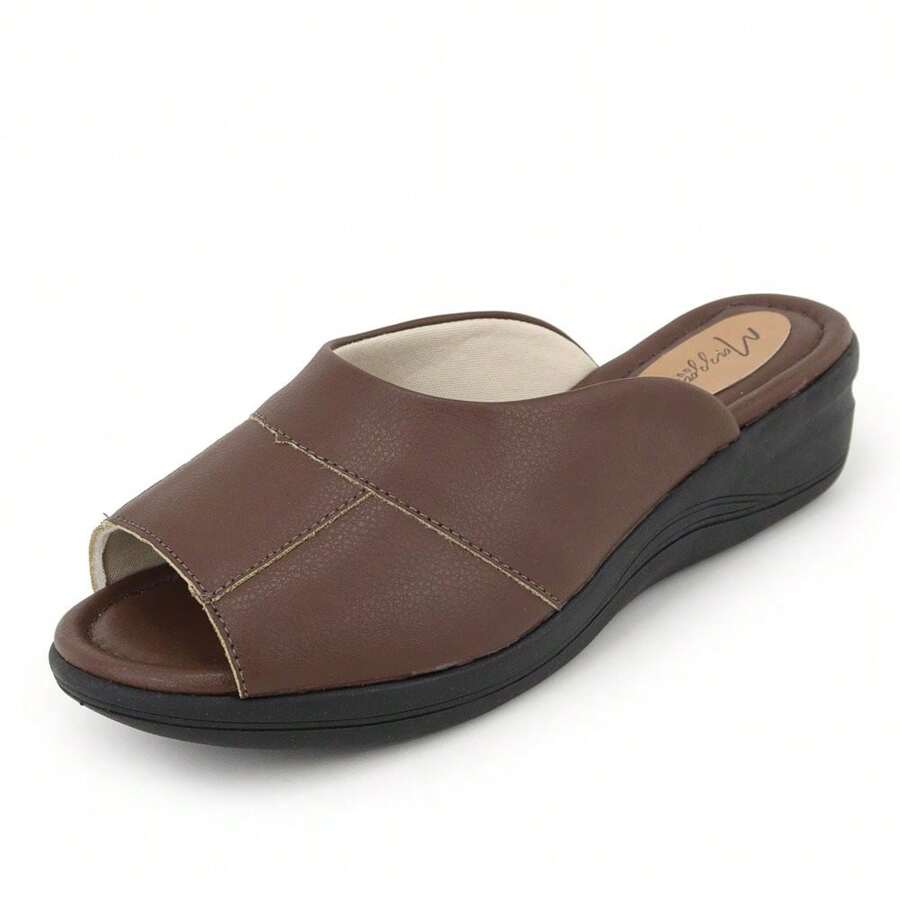 Women Flat Sandals - Cà phê nâu - Xem 1