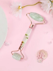 1入組抗衰老翡翠滾輪面部按摩器,用於眼部和頸部天然美容皮膚護理工具,可減少皺紋和放鬆身體肌肉,是女士的好禮物 - 彩色 - 查看 3