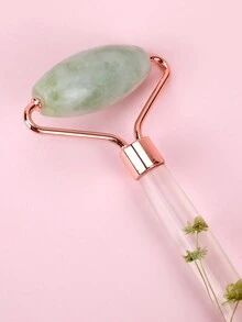 1入組抗衰老翡翠滾輪面部按摩器,用於眼部和頸部天然美容皮膚護理工具,可減少皺紋和放鬆身體肌肉,是女士的好禮物 - 彩色 - 查看 2