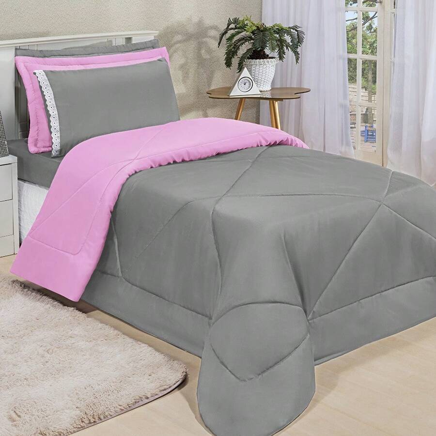 Quilts - Rosa/Gris - Ver 1